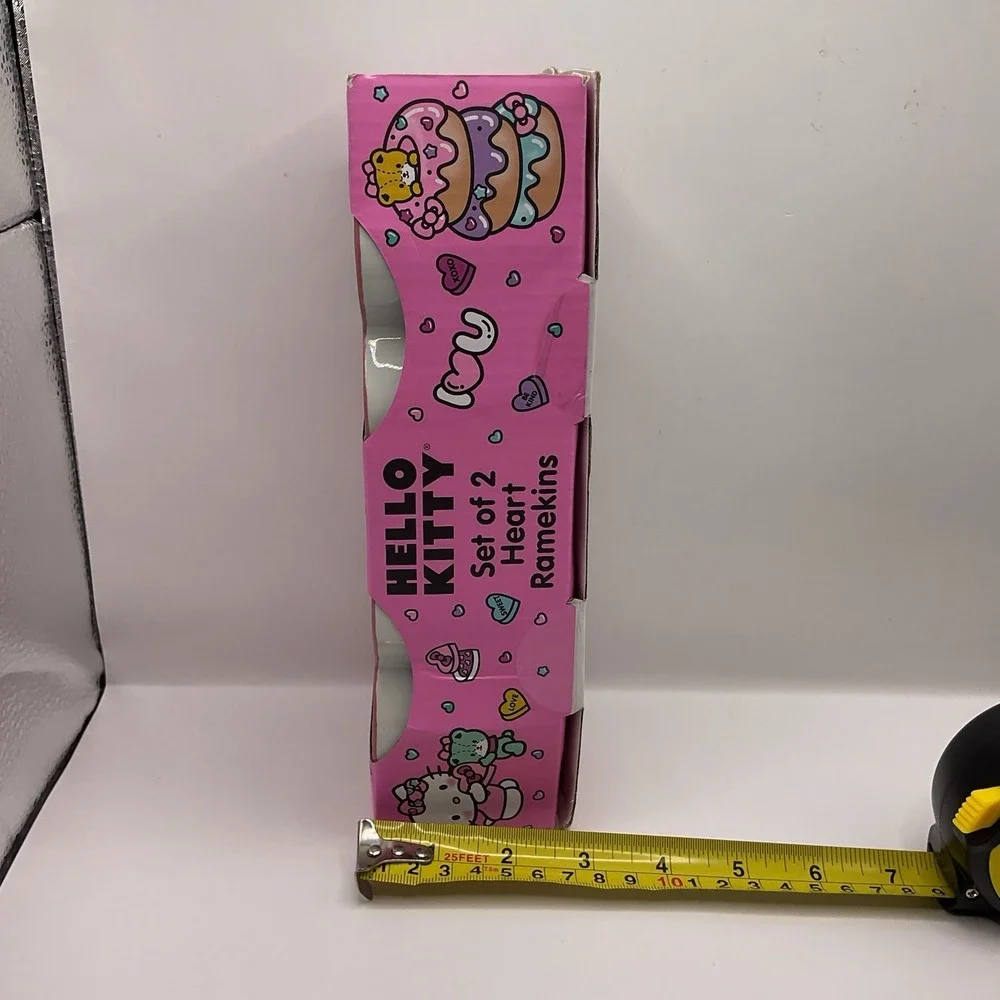 Hello Kitty by Sanrio NWT Set of 2 Heart Ramekins Dishware Oven Safe up to‎ 400